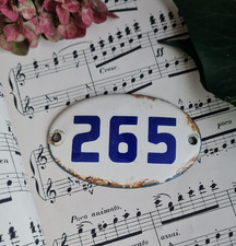 ANCIENNE PLAQUE EMAILLEE OVALE NUMERO DE PORTE