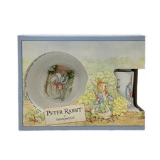 Ensemble matinal Wedgwood Peter Rabbit 3 pièces (bol, assiette et tasse)