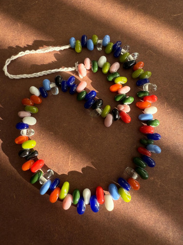 Collier perles verre - de,