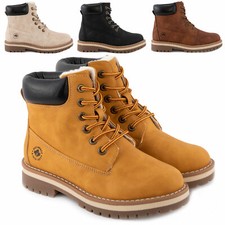 Bottes Femme Bottes Chaussures Lacé Fourrure Rangers Chaud Toocool RW001