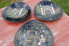 ASSIETTES DECORATIVES-  BON ETAT -ANCIENNE -LONGWY GRAND FEU  -//C38//