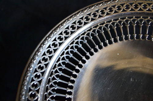Petite assiette montée métal - assiette,