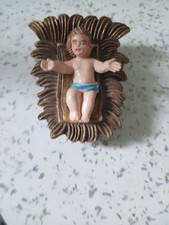Ancien Bébé Jesus En Plastique Dans La Crèche  4 Cm