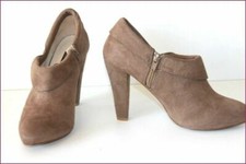 ZARA Escarpins Nubuck  Marron Clair Hauts Talons T 40 TBE