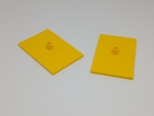 LEGO Train : 2x Plaque de bogie 6 x 4 - Réf 4025 jaune - Set 60051 7938 60197