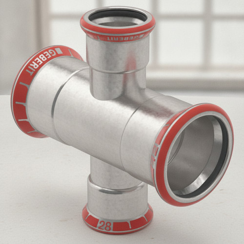 Geberit mapress stahl té de - geberit, c-stahl