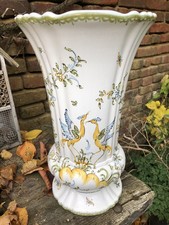 Grand vase en porcelaine  de Lallier à Moustiers Vintage