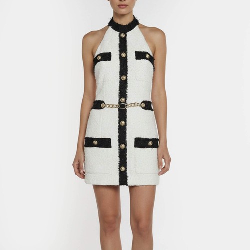 Mini robe col montant - mini, en