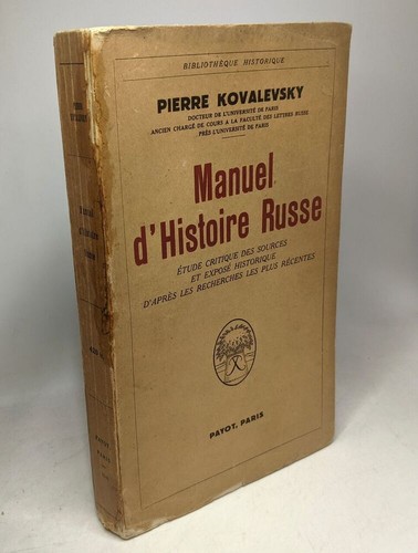 Manuel histoire russe - manuel, etude