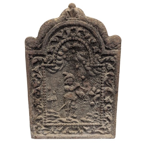 Plaque fonte cheminée - plaque, de