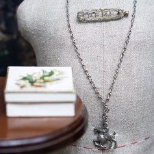 Antique french jewelry set for doll in the box