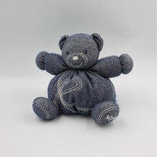 Doudou ours bleu jean Denim