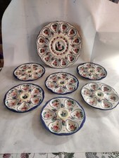 ensemble plateau et assiettes a huîtres hb Henriot quimper