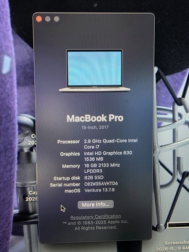 Macbook pro inch - 15-inch, (2017)