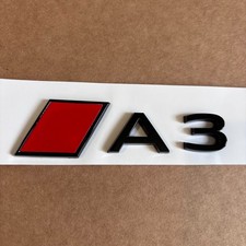 Badge Audi A3 Rouge Noir 3D