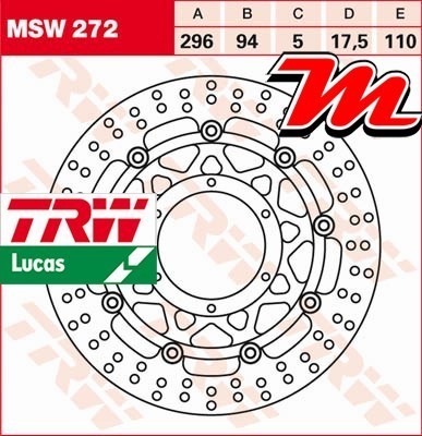 Disque frein avant trw - frein,