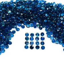 VVS 25 Pièces Naturel Ceylan Bleu Saphir 1.8mm Diamant Rond Coupe Ample Gemmes