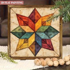 Vintage Rainbow Star Quilt