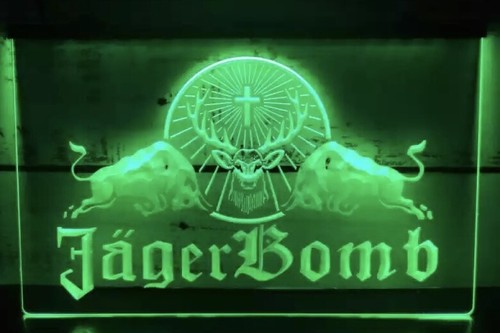 Panneau lumineux jagerbomb led - panneau,