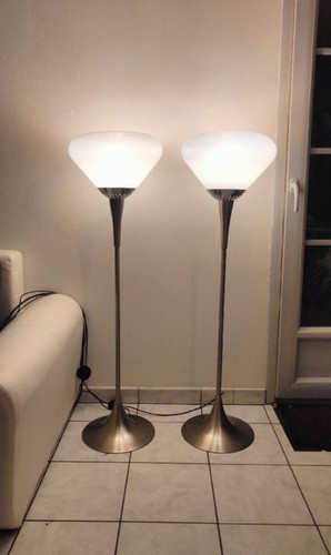 Paire lampe vintage verre - lampe,