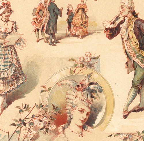 1900 lithographie figures - 1900,