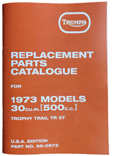 Triumph Trophy TR5T Adveturer Pièces Livre 1973 USA Entièrement Illustré Edition