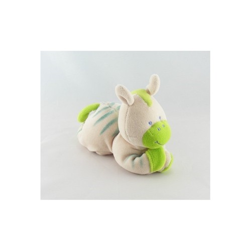 Doudou hochet zèbre - , vert