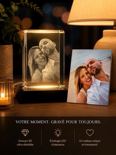 Crystal photo personnaliser - crystal, 3d