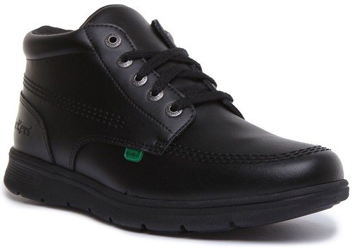 Bottines cuir noires à - cuir,