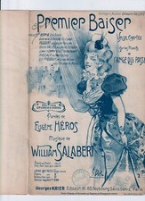 L'ANGE QUI PASSE PARTITION PREMIER BAISER HÉROS SALABERT BERKA SCHAUB 1900 DOLA