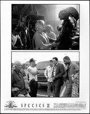 SPECIES II -1998- TWO Original 8x10 Glossy Stills - SET CANDIDS + Shots of Alien