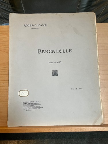 Roger ducasse barcarolle - barcarolle, pour