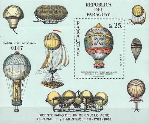 Timbre aviation ballons - timbre,