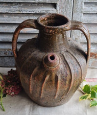 ANCIENNE JARRE POT A HUILE 19EME EN TERRE CUITE