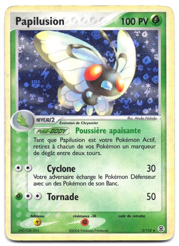 Carte pokémon papilusion - carte,