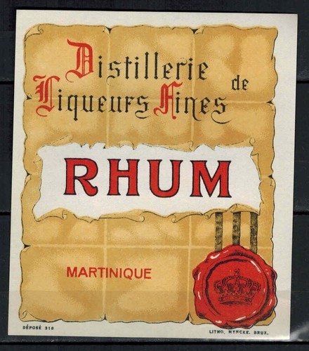 Etiquette rhum liqueur - de,