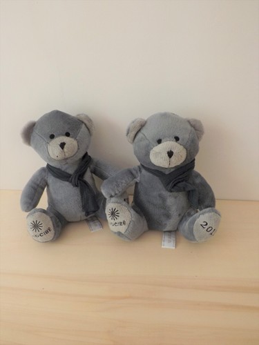 Lot deux peluches ours - lot, gris
