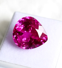 Pierre précieuse en vrac saphir rose naturel impeccable certifié poire 14,55 ct