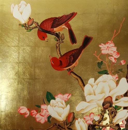 Tableau bois laque vietnam - tableau,