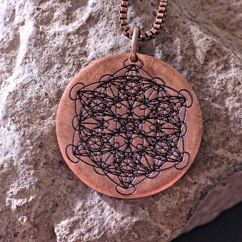 Collier cube métatron - cube, en