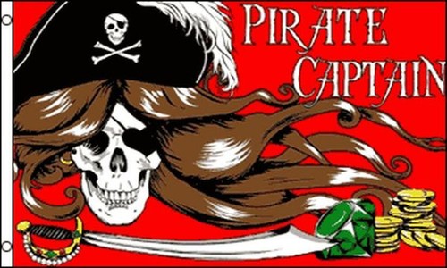 Drapeau pirate captain femme - captain,