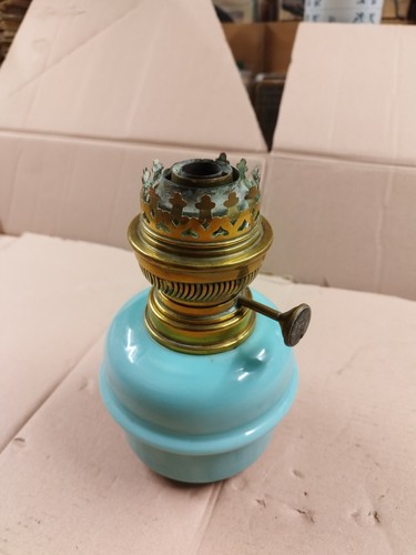 Lampe petrole bleu vintage - petrole,