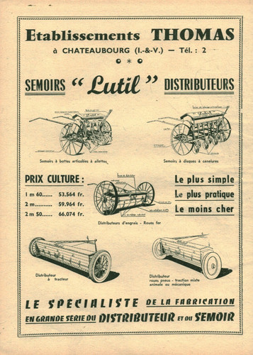 Publicité ancienne ets thomas - ancienne,