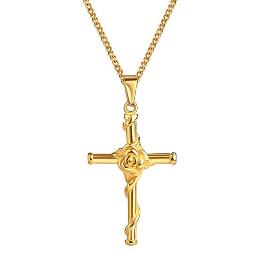 Collier pendentif croix - collier,