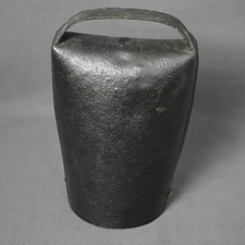 Ancienne Cloche en Fer Forgé avec Battant en Plomb - Vintage