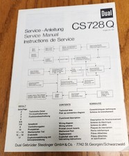 Dual cs728q service - service, manual
