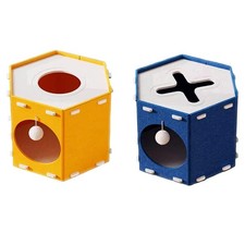 Maison pour chat en feutre avec boule suspendue, meuble confortable extra