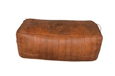 Pouf de style oriental en cuir