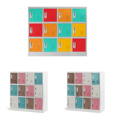 Armoire vestiaire avec 12 compartiments, armoire à langer, armoire pour...