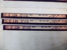 n°e606 lot 3 microfiche mercedes c126 jusqu'a 9/1985